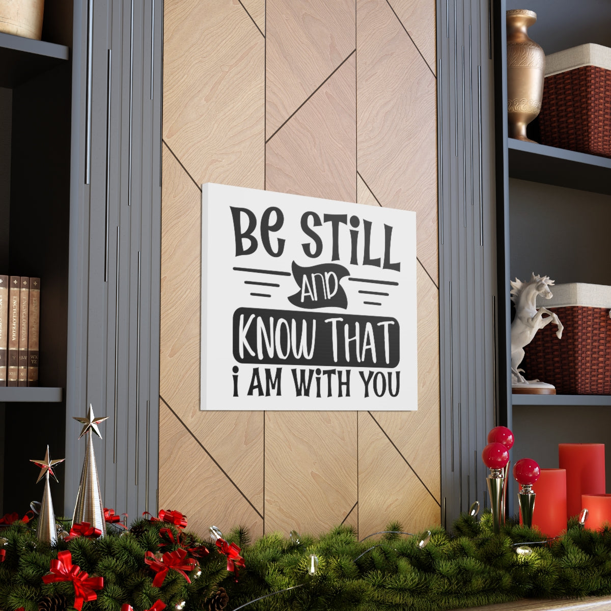 Scripture Walls Be Still And Psalm 46:10 Christian Wall Art Print Ready to Hang Unframed-Express Your Love Gifts