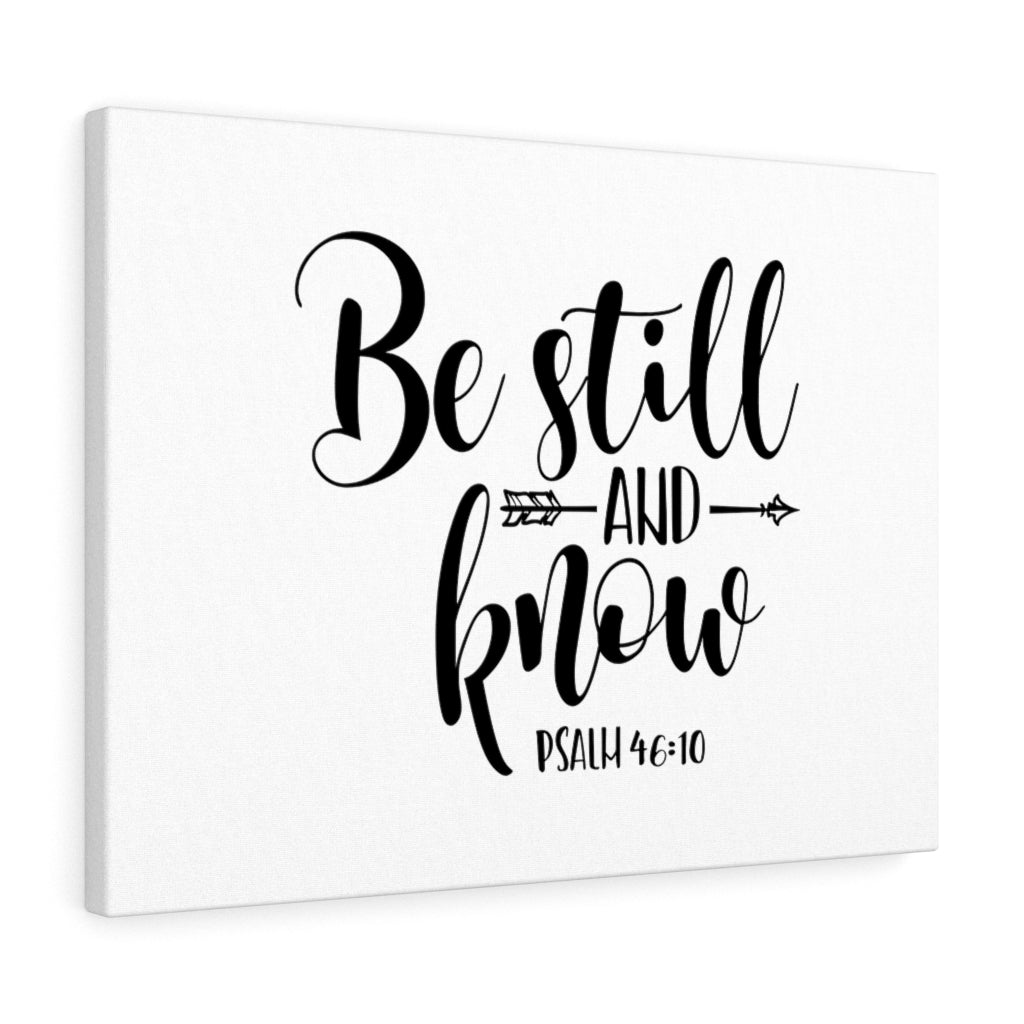 Scripture Walls Be Still Arrow Psalm 46:10 Bible Verse Canvas Christian Wall Art Ready to Hang Unframed-Express Your Love Gifts