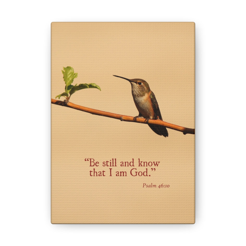 Scripture Walls Be Still Bird Psalm 46:10 Bible Verse Canvas Christian Wall Art Ready to Hang Unframed-Express Your Love Gifts