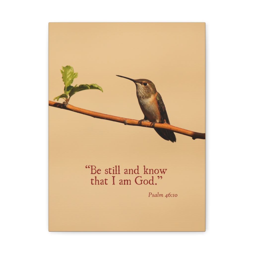 Scripture Walls Be Still Bird Psalm 46:10 Bible Verse Canvas Christian Wall Art Ready to Hang Unframed-Express Your Love Gifts