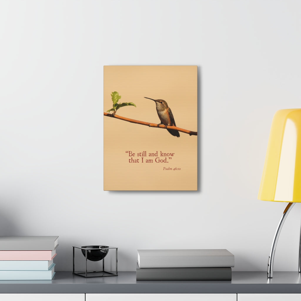 Scripture Walls Be Still Bird Psalm 46:10 Bible Verse Canvas Christian Wall Art Ready to Hang Unframed-Express Your Love Gifts