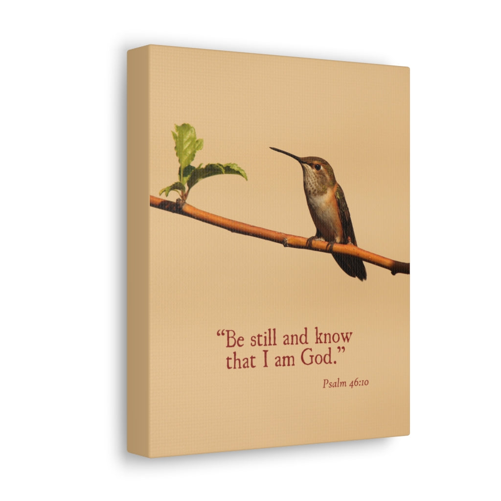 Scripture Walls Be Still Bird Psalm 46:10 Bible Verse Canvas Christian Wall Art Ready to Hang Unframed-Express Your Love Gifts