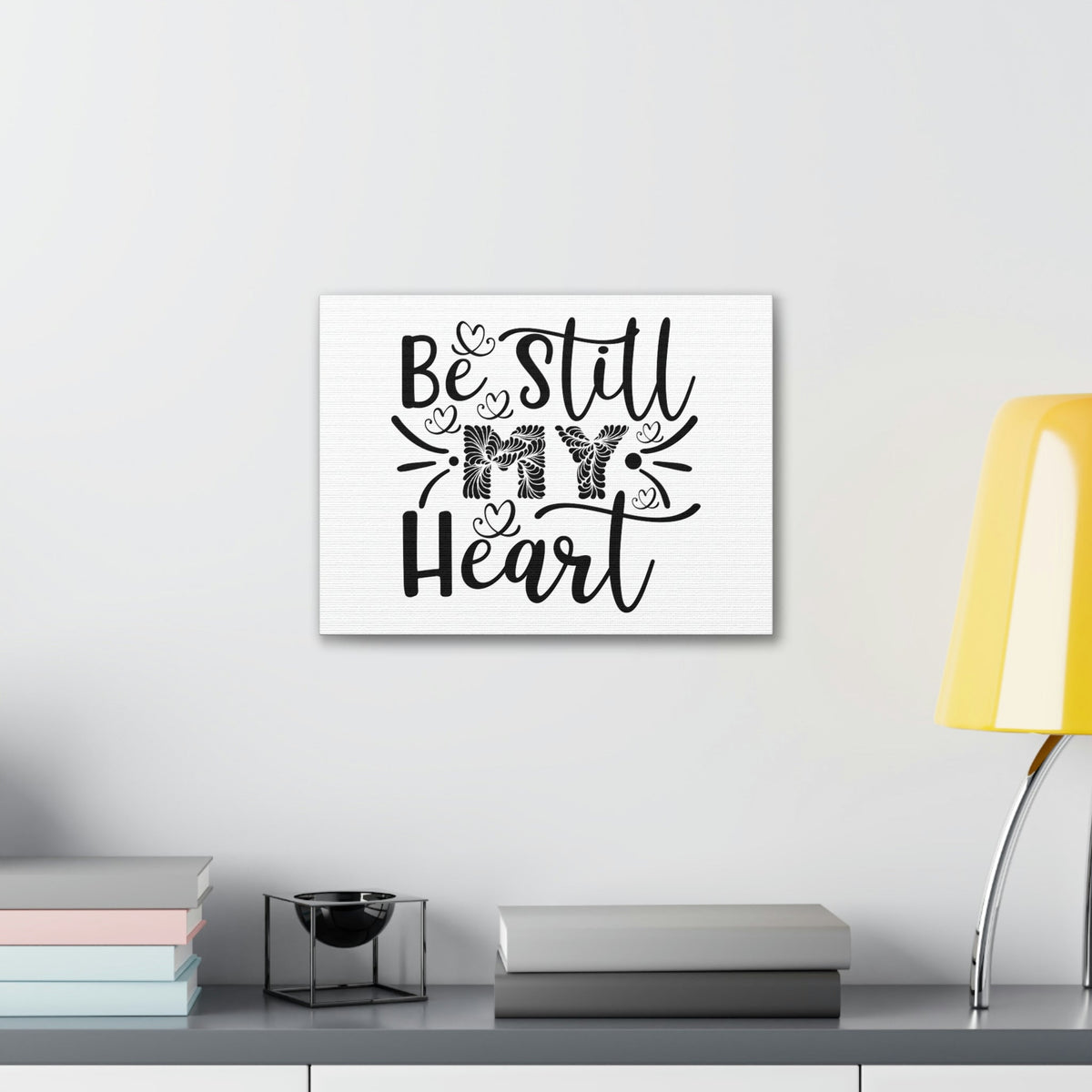 Scripture Walls Be Still My Heart Psalm 46:10 Christian Wall Art Print Ready to Hang Unframed-Express Your Love Gifts