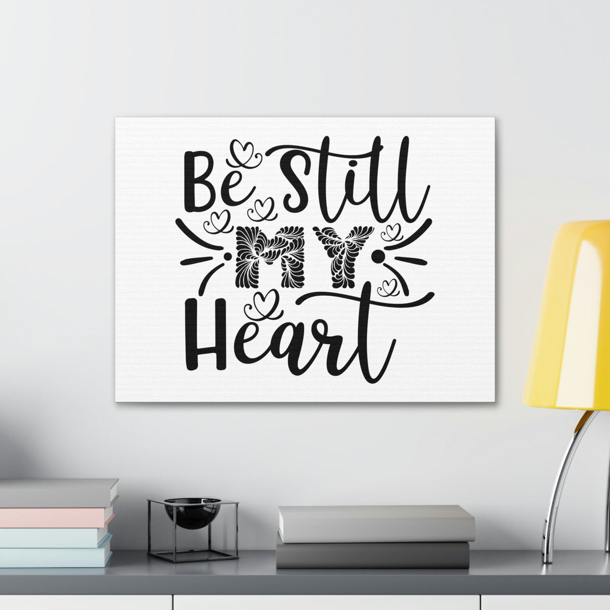 Scripture Walls Be Still My Heart Psalm 46:10 Christian Wall Art Print Ready to Hang Unframed-Express Your Love Gifts