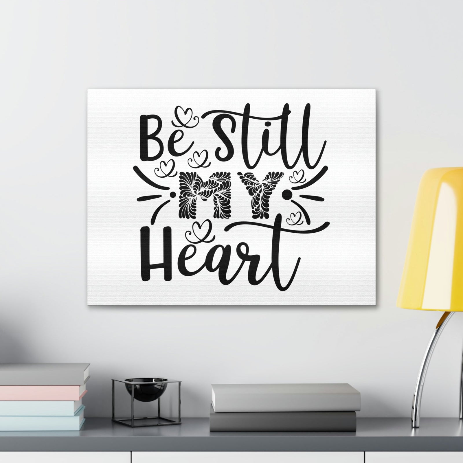 Scripture Walls Be Still My Heart Psalm 46:10 Christian Wall Art Print Ready to Hang Unframed-Express Your Love Gifts