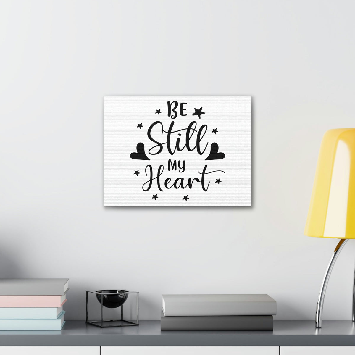 Scripture Walls Be Still My Heart Psalm 46:10 Simple Christian Wall Art Print Ready to Hang Unframed-Express Your Love Gifts