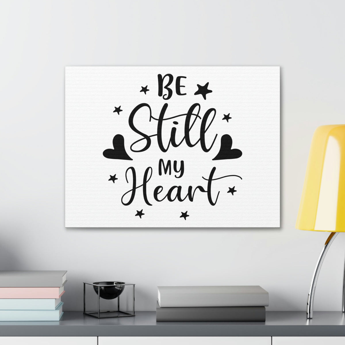 Scripture Walls Be Still My Heart Psalm 46:10 Simple Christian Wall Art Print Ready to Hang Unframed-Express Your Love Gifts