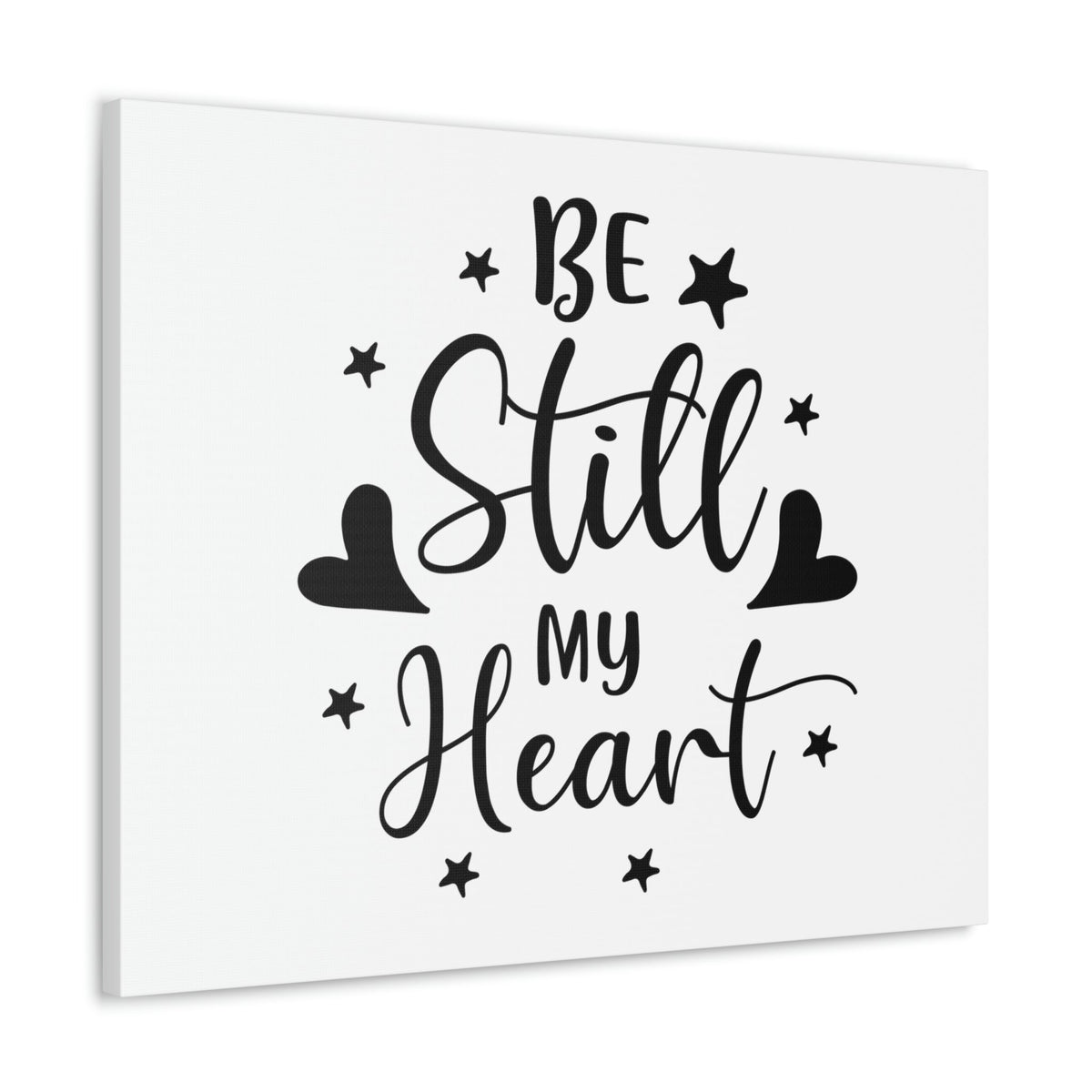 Scripture Walls Be Still My Heart Psalm 46:10 Simple Christian Wall Art Print Ready to Hang Unframed-Express Your Love Gifts