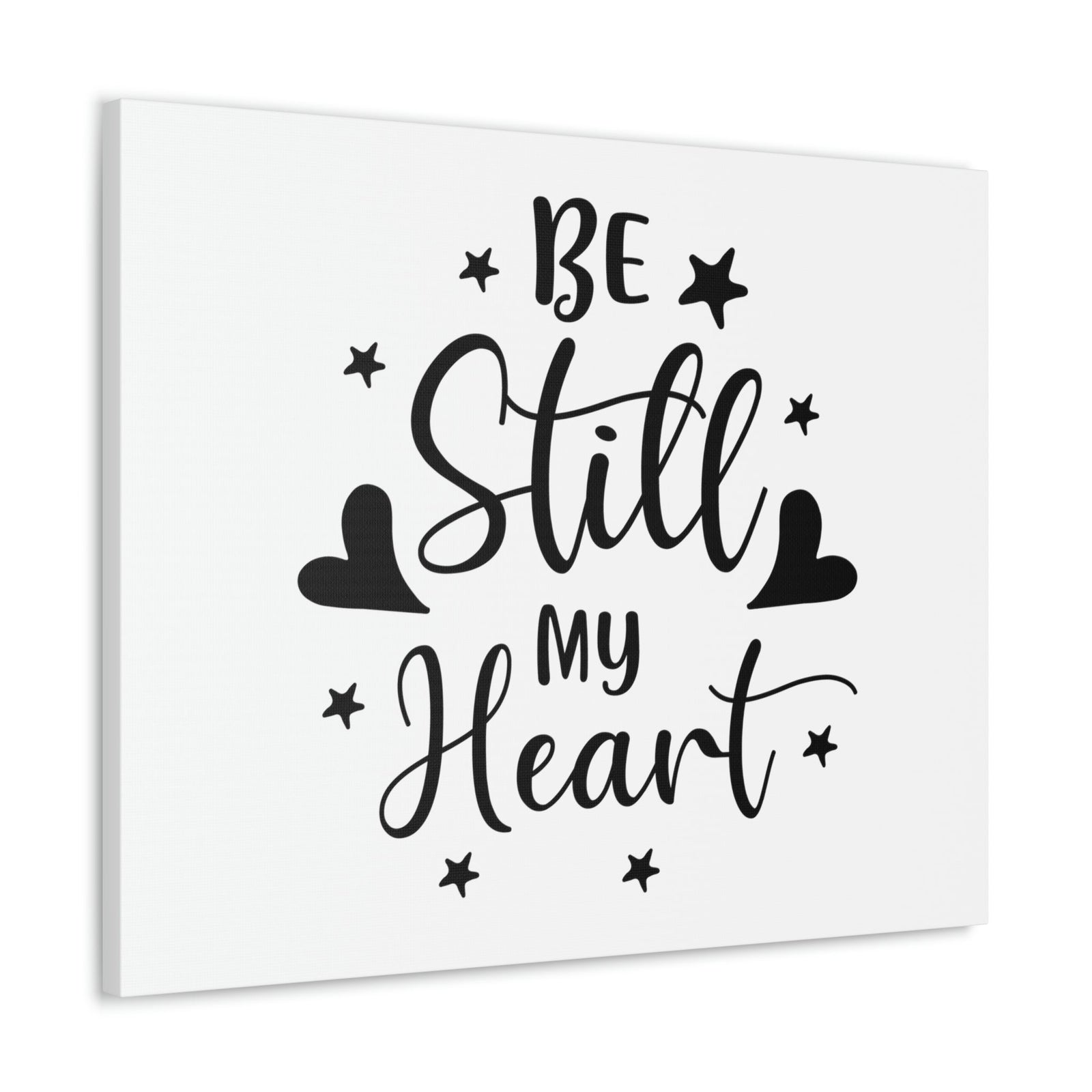 Scripture Walls Be Still My Heart Psalm 46:10 Simple Christian Wall Art Print Ready to Hang Unframed-Express Your Love Gifts