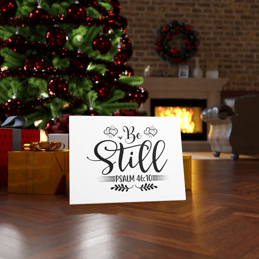 Scripture Walls Be Still Psalm 46:10 Bible Verse Canvas Christian Wall Art Ready to Hang Unframed-Express Your Love Gifts