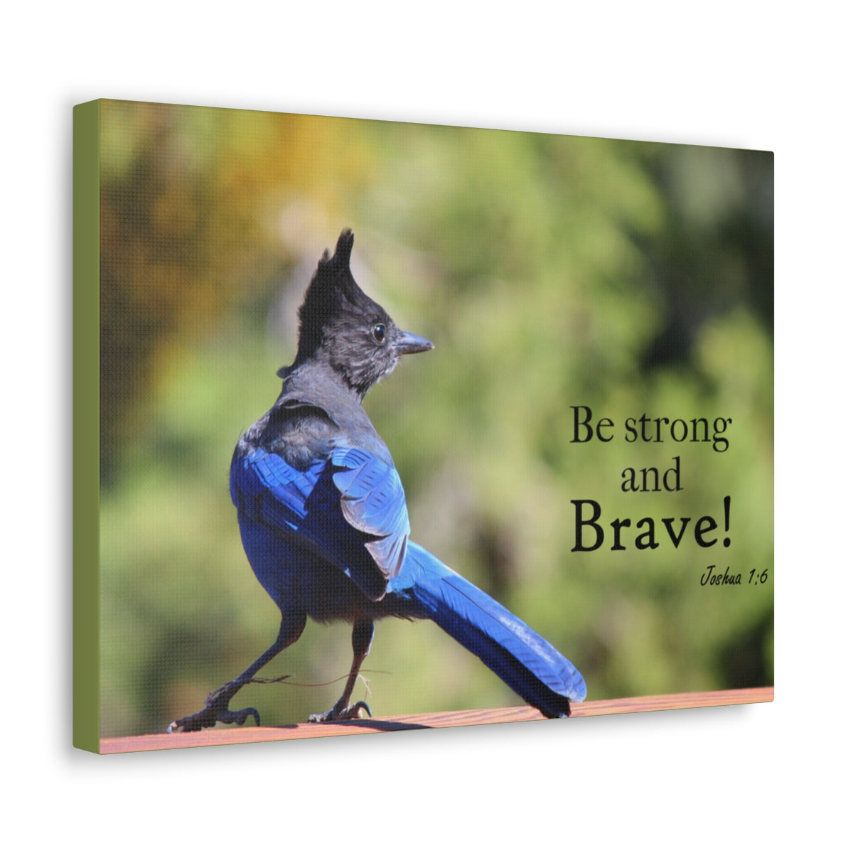 Scripture Walls Be Strong And Brave Joshua 1:6 Bible Verse Canvas Christian Wall Art Bible Verse Print Ready To Hang Unframed-Express Your Love Gifts