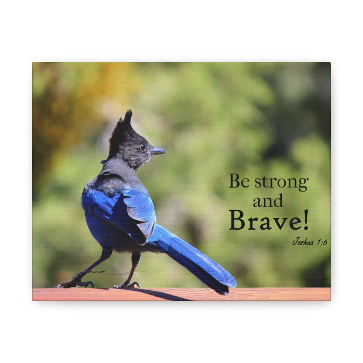 Scripture Walls Be Strong And Brave Joshua 1:6 Bible Verse Canvas Christian Wall Art Bible Verse Print Ready To Hang Unframed-Express Your Love Gifts