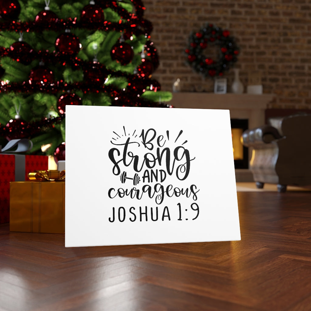 Scripture Walls Be Strong And Courageous Joshua 1:9 Bible Verse Canvas Christian Wall Art Ready to Hang Unframed-Express Your Love Gifts