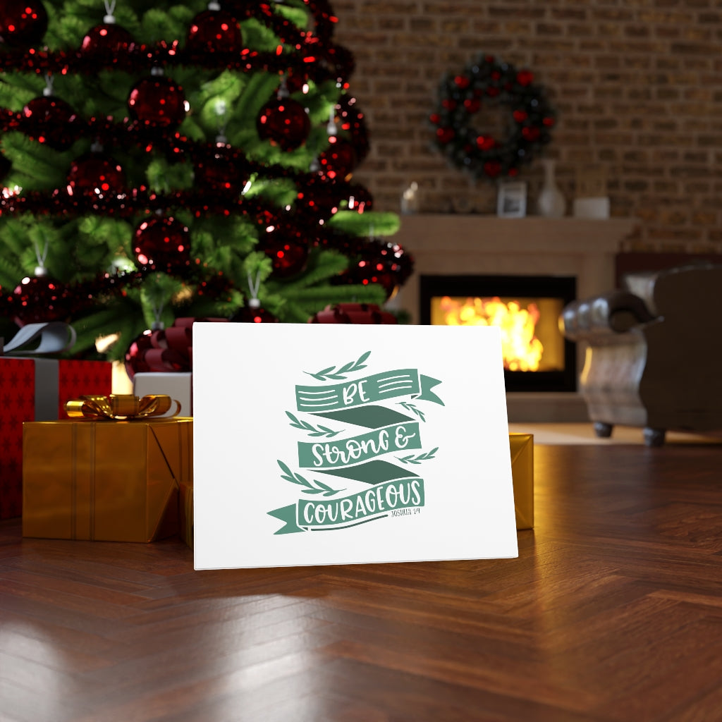 Scripture Walls Be Strong & Courageous Joshua 1:9 Bible Verse Canvas Christian Wall Art Ready to Hang Unframed-Express Your Love Gifts