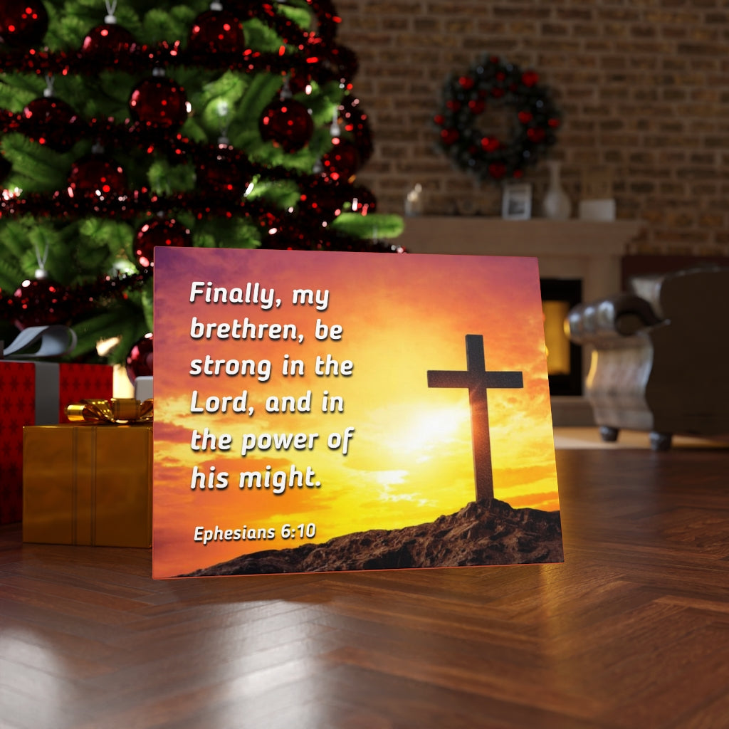 Scripture Walls Be Strong Ephesians 6:10 Yellow Bible Verse Canvas Christian Wall Art Ready to Hang Unframed-Express Your Love Gifts