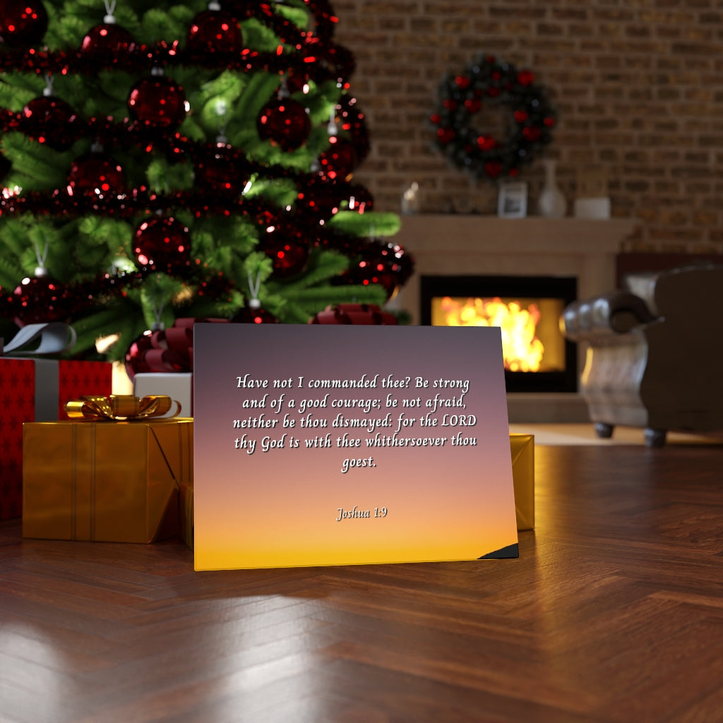 Scripture Walls Be Strong Joshua 1:9 Bible Verse Canvas Christian Wall Art Ready to Hang Unframed-Express Your Love Gifts