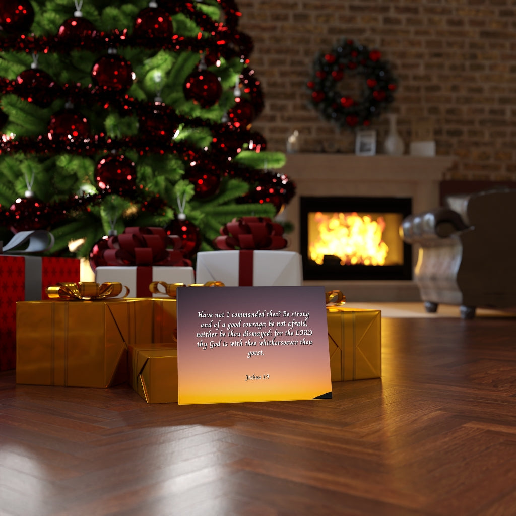 Scripture Walls Be Strong Joshua 1:9 Bible Verse Canvas Christian Wall Art Ready to Hang Unframed-Express Your Love Gifts