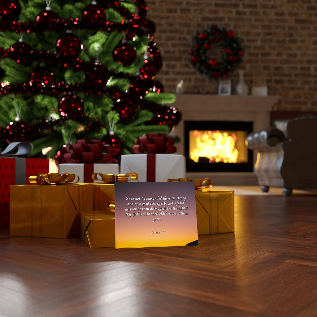 Scripture Walls Be Strong Joshua 1:9 Bible Verse Canvas Christian Wall Art Ready to Hang Unframed-Express Your Love Gifts