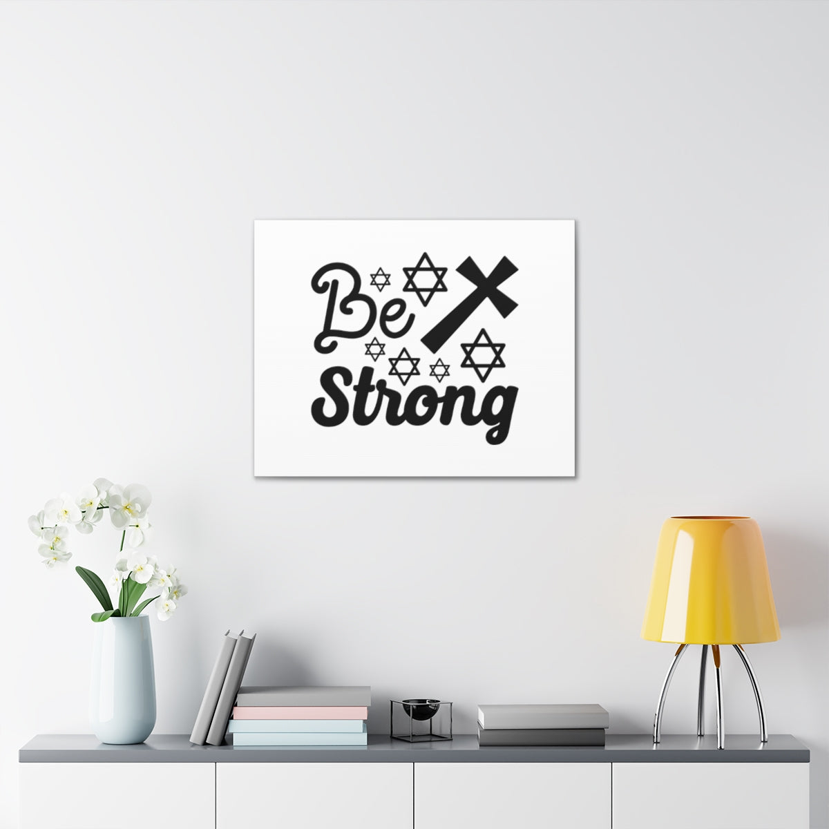 Scripture Walls Be Strong Psalm 119:28 Christian Wall Art Bible Verse Print Ready to Hang Unframed-Express Your Love Gifts