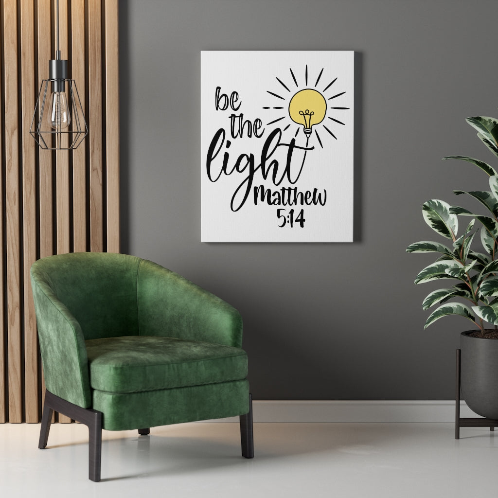Scripture Walls Be The Light Matthew 5:14 Bible Verse Canvas Christian Wall Art Ready to Hang Unframed-Express Your Love Gifts
