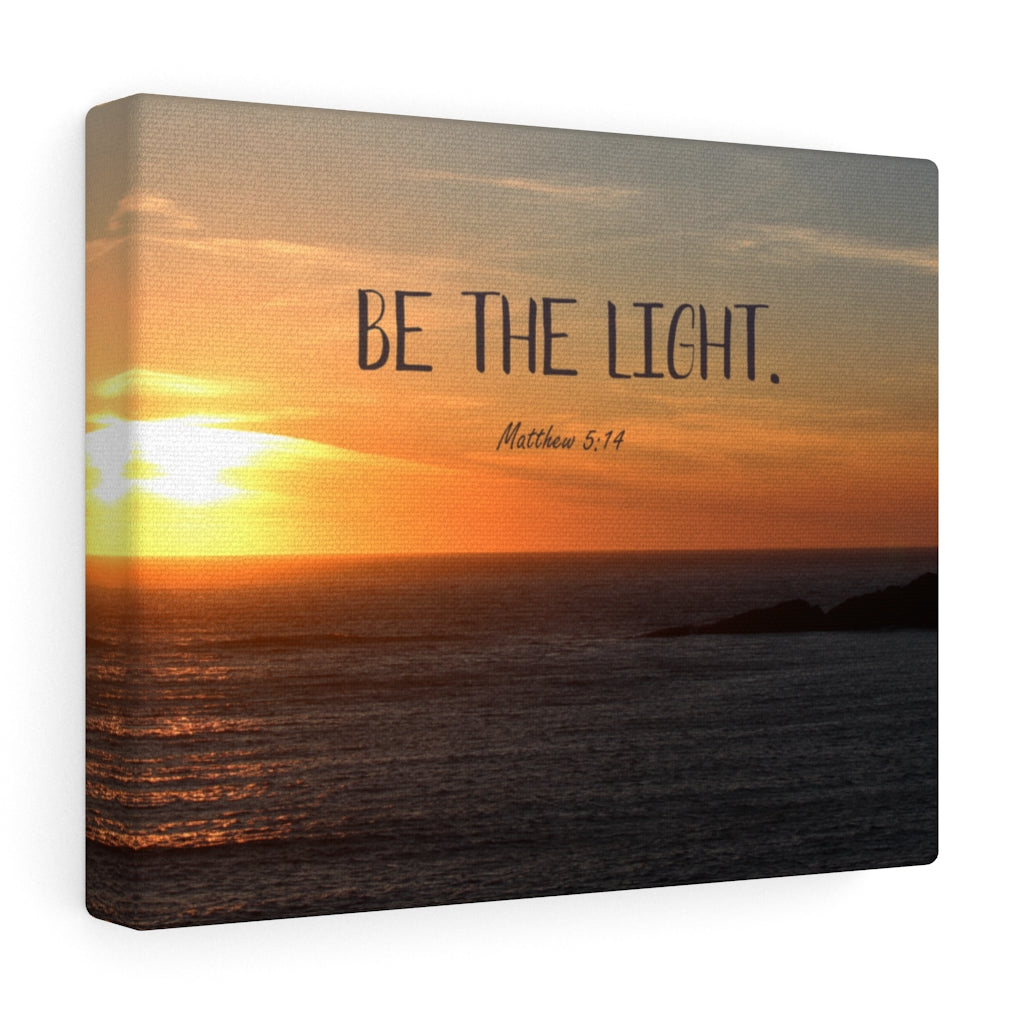 Scripture Walls Be The Light Matthew 5:14 Bible Verse Canvas Christian Wall Art Ready to Hang Unframed-Express Your Love Gifts