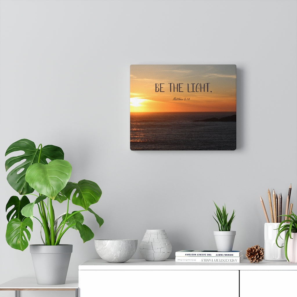 Scripture Walls Be The Light Matthew 5:14 Bible Verse Canvas Christian Wall Art Ready to Hang Unframed-Express Your Love Gifts