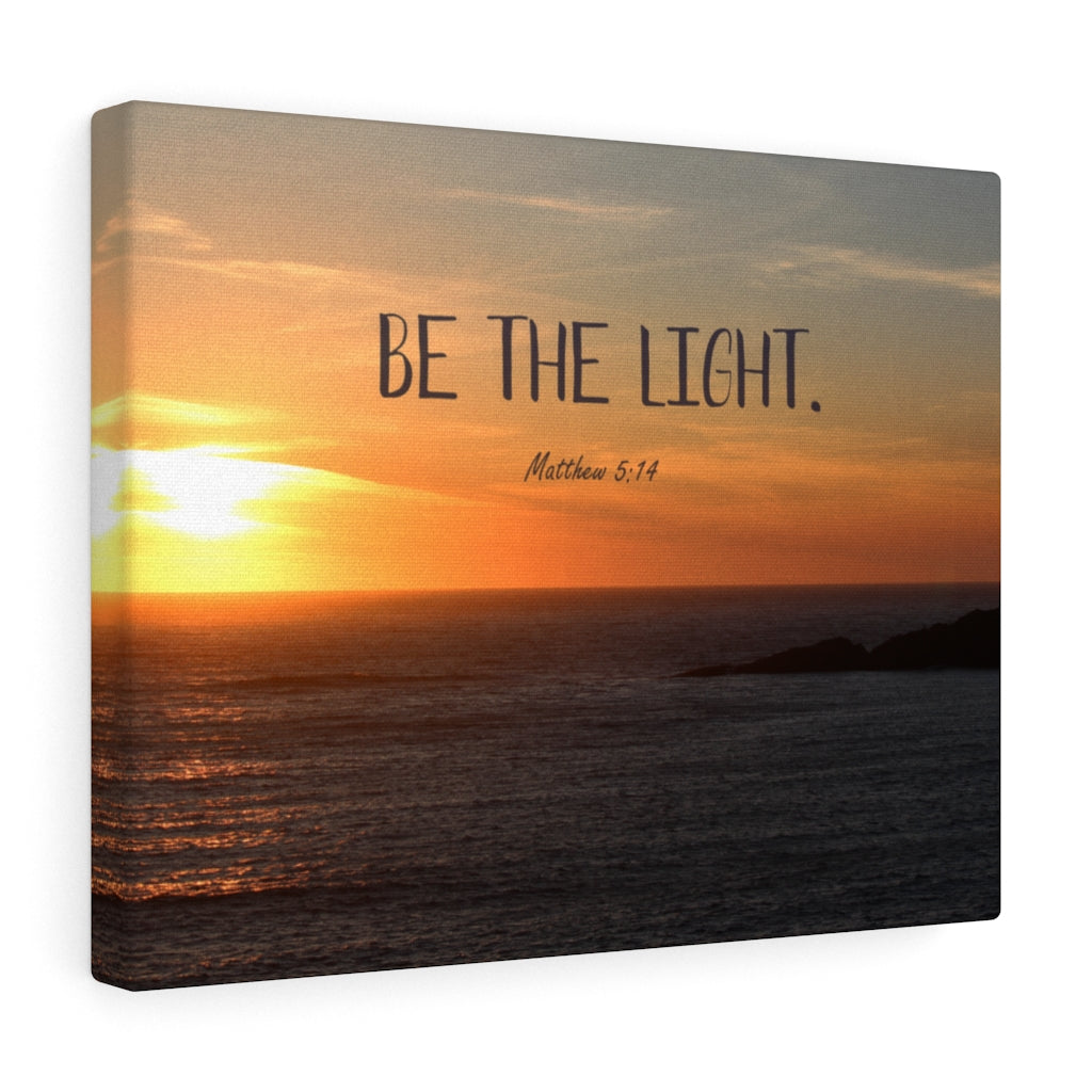 Scripture Walls Be The Light Matthew 5:14 Bible Verse Canvas Christian Wall Art Ready to Hang Unframed-Express Your Love Gifts