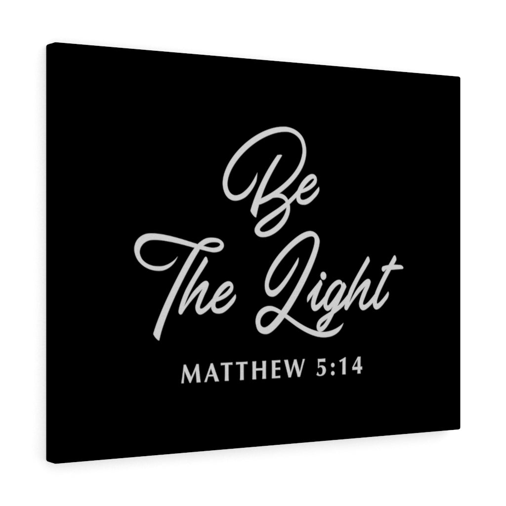 Scripture Walls Be The Light Matthew 5:14 Black & White Bible Verse Canvas Christian Wall Art Ready to Hang Unframed-Express Your Love Gifts
