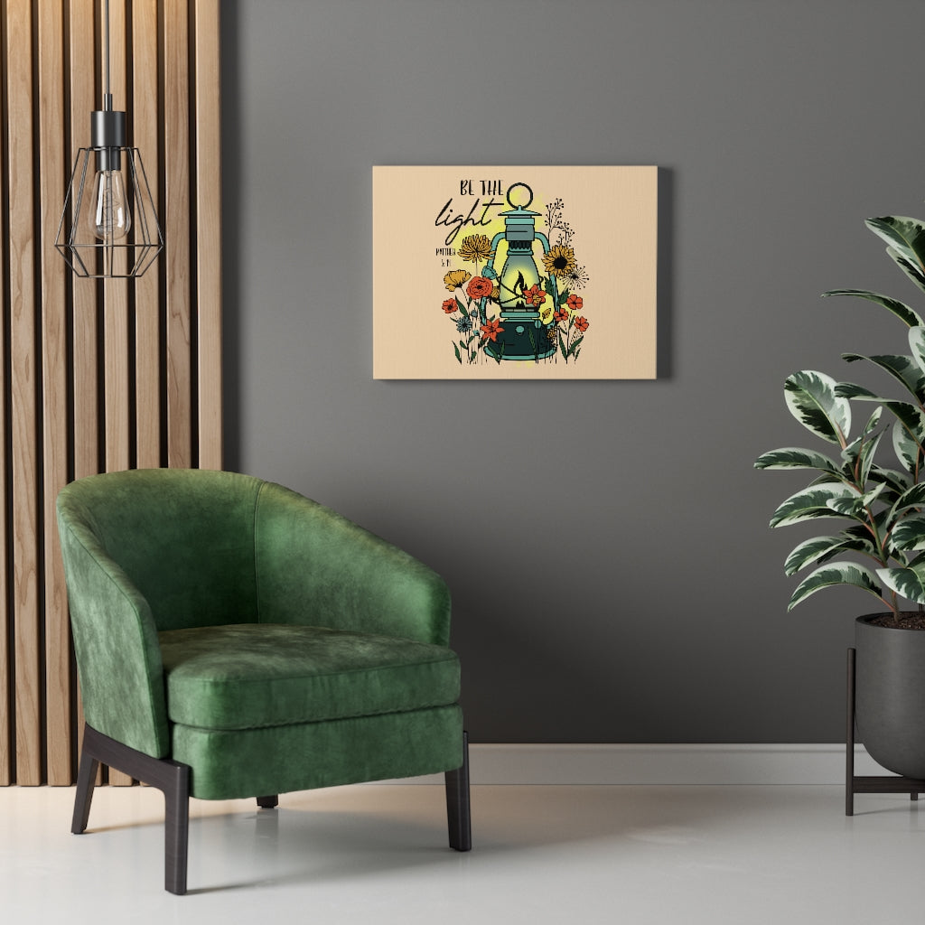 Scripture Walls Be The Light Matthew 5:14 Colors Bible Verse Canvas Christian Wall Art Ready to Hang Unframed-Express Your Love Gifts