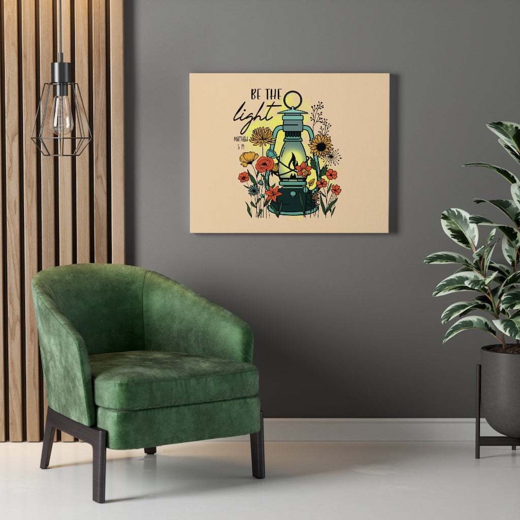 Scripture Walls Be The Light Matthew 5:14 Colors Bible Verse Canvas Christian Wall Art Ready to Hang Unframed-Express Your Love Gifts