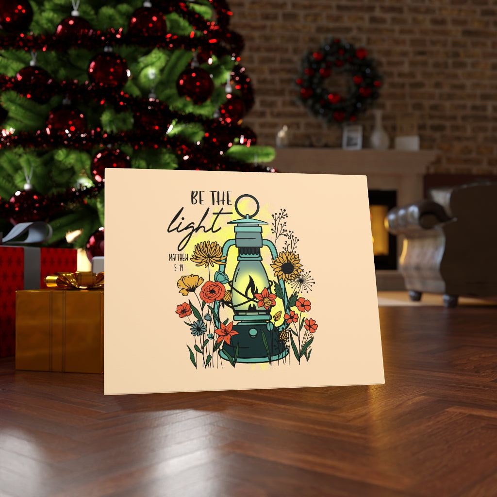 Scripture Walls Be The Light Matthew 5:14 Colors Bible Verse Canvas Christian Wall Art Ready to Hang Unframed-Express Your Love Gifts