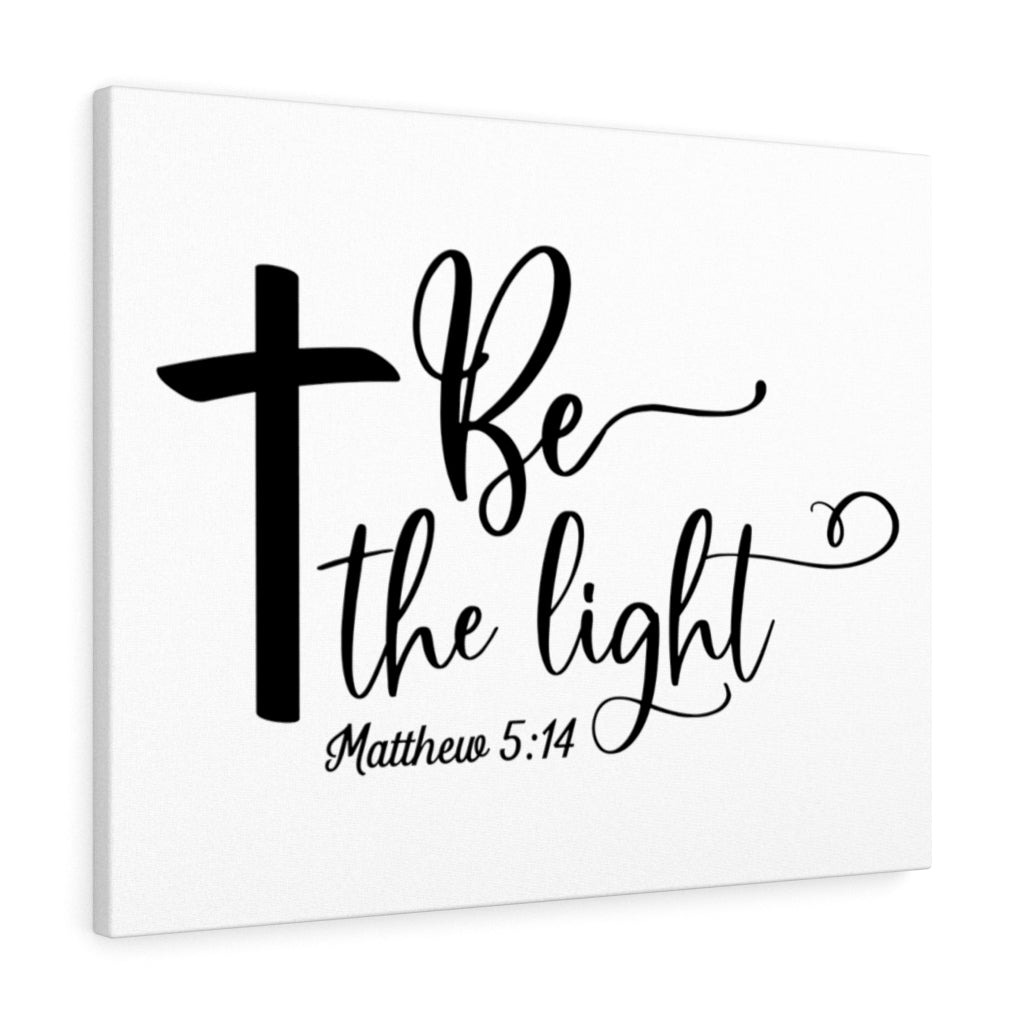 Scripture Walls Be The Light Matthew 5:14 Cross Bible Verse Canvas Christian Wall Art Ready to Hang Unframed-Express Your Love Gifts