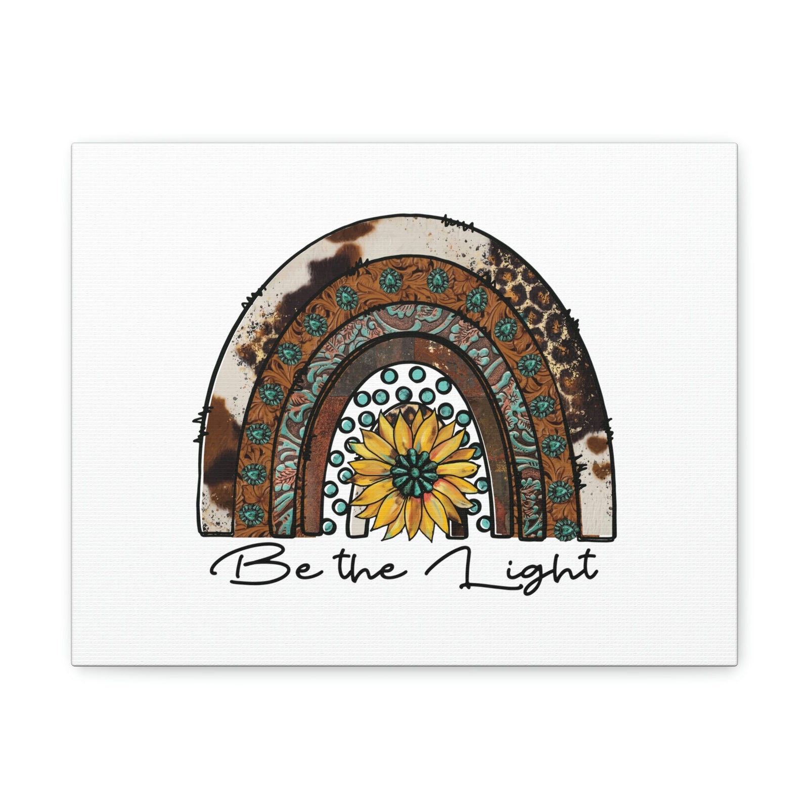 Scripture Walls Be The Light Matthew 5:14 Pattern Rainbow Christian Wall Art Bible Verse Print Ready to Hang Unframed-Express Your Love Gifts