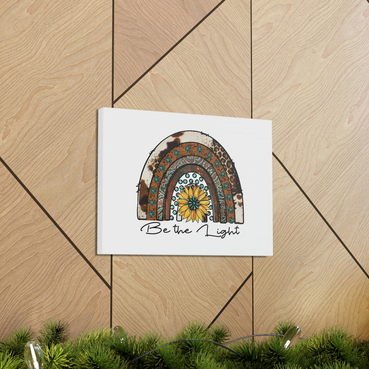 Scripture Walls Be The Light Matthew 5:14 Pattern Rainbow Christian Wall Art Bible Verse Print Ready to Hang Unframed-Express Your Love Gifts