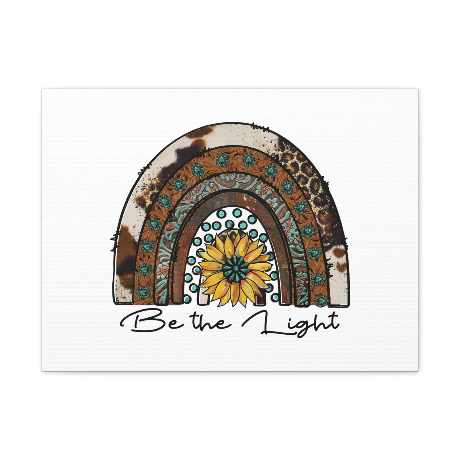 Scripture Walls Be The Light Matthew 5:14 Pattern Rainbow Christian Wall Art Bible Verse Print Ready to Hang Unframed-Express Your Love Gifts