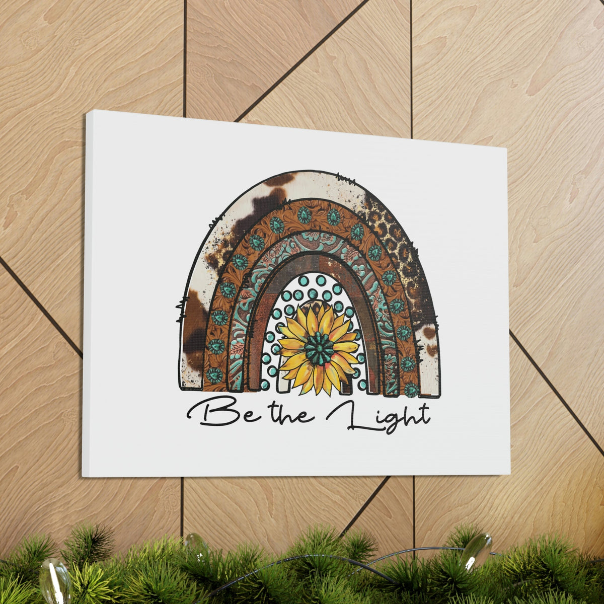 Scripture Walls Be The Light Matthew 5:14 Pattern Rainbow Christian Wall Art Bible Verse Print Ready to Hang Unframed-Express Your Love Gifts