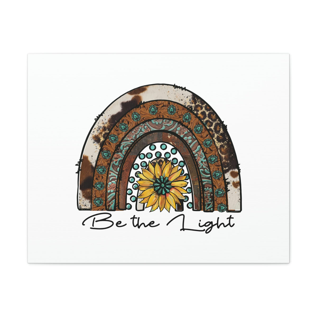 Scripture Walls Be The Light Matthew 5:14 Pattern Rainbow Christian Wall Art Bible Verse Print Ready to Hang Unframed-Express Your Love Gifts