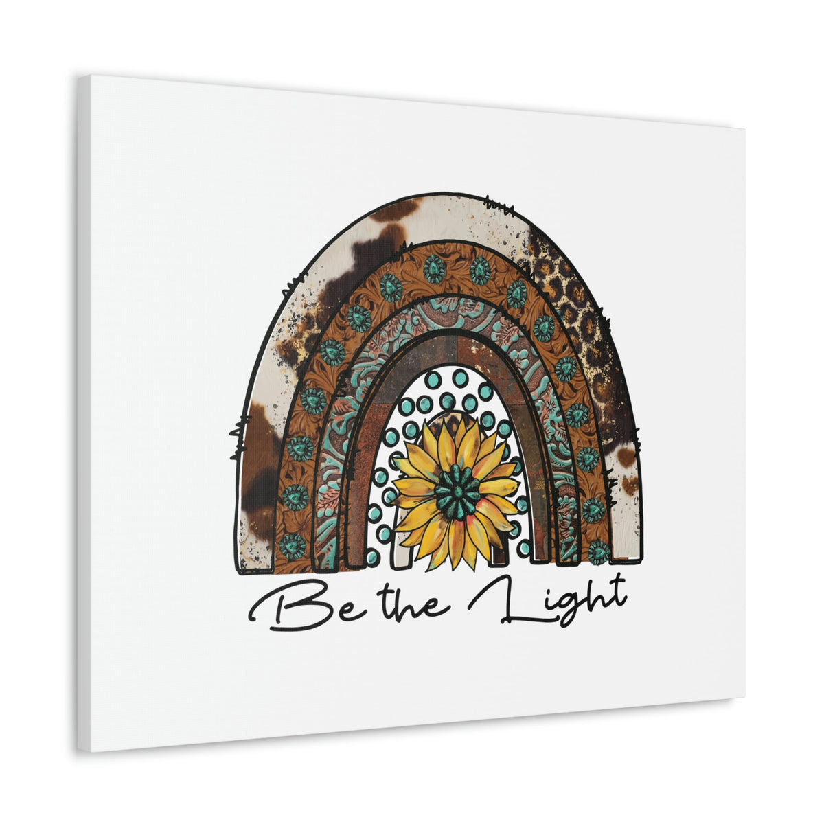 Scripture Walls Be The Light Matthew 5:14 Pattern Rainbow Christian Wall Art Bible Verse Print Ready to Hang Unframed-Express Your Love Gifts