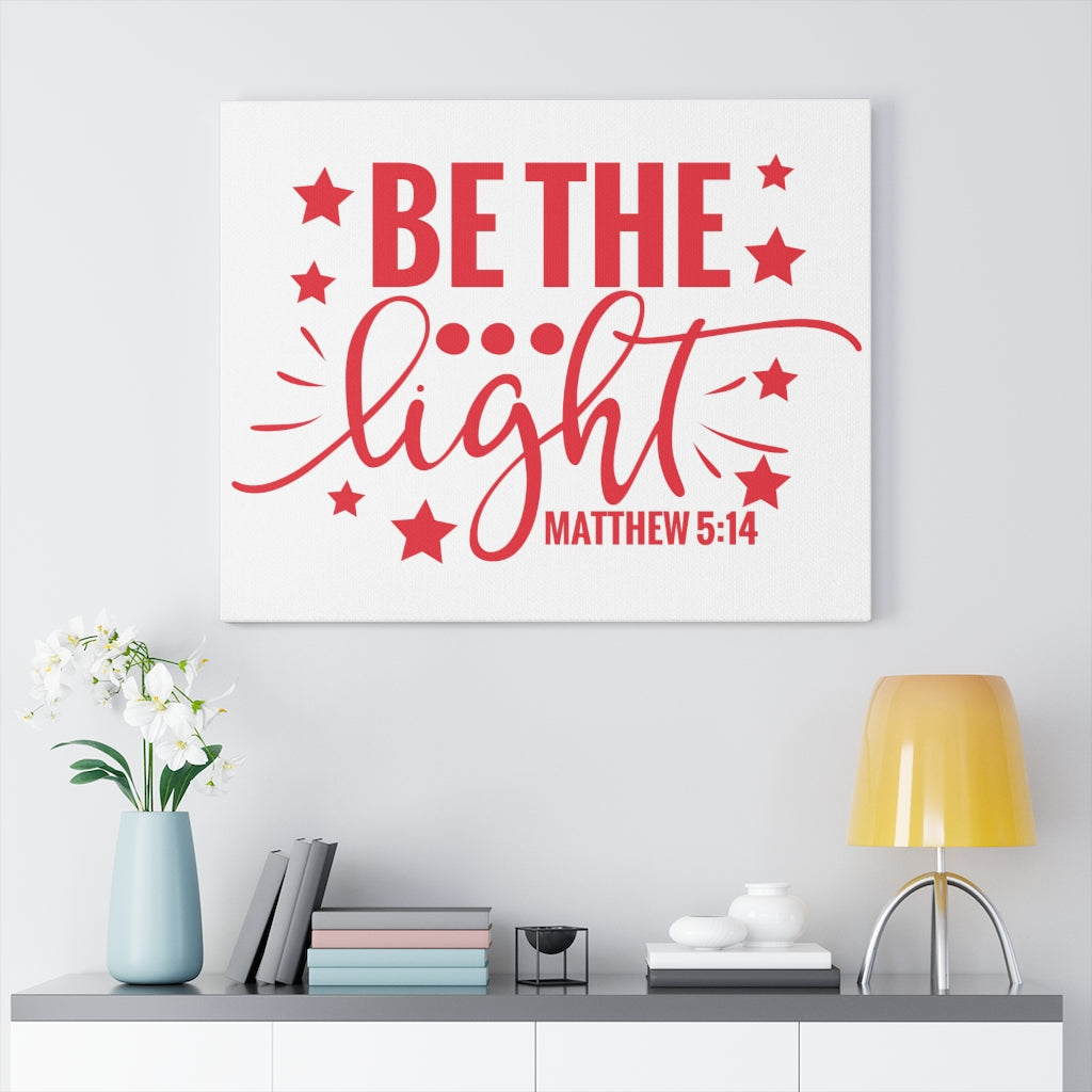 Scripture Walls Be The Light Stars Matthew 5:14 Bible Verse Canvas Christian Wall Art Ready to Hang Unframed-Express Your Love Gifts