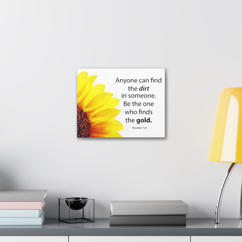 Scripture Walls Be The One Proverbs 11:27 Bible Verse Canvas Christian Wall Art Ready to Hang Unframed-Express Your Love Gifts