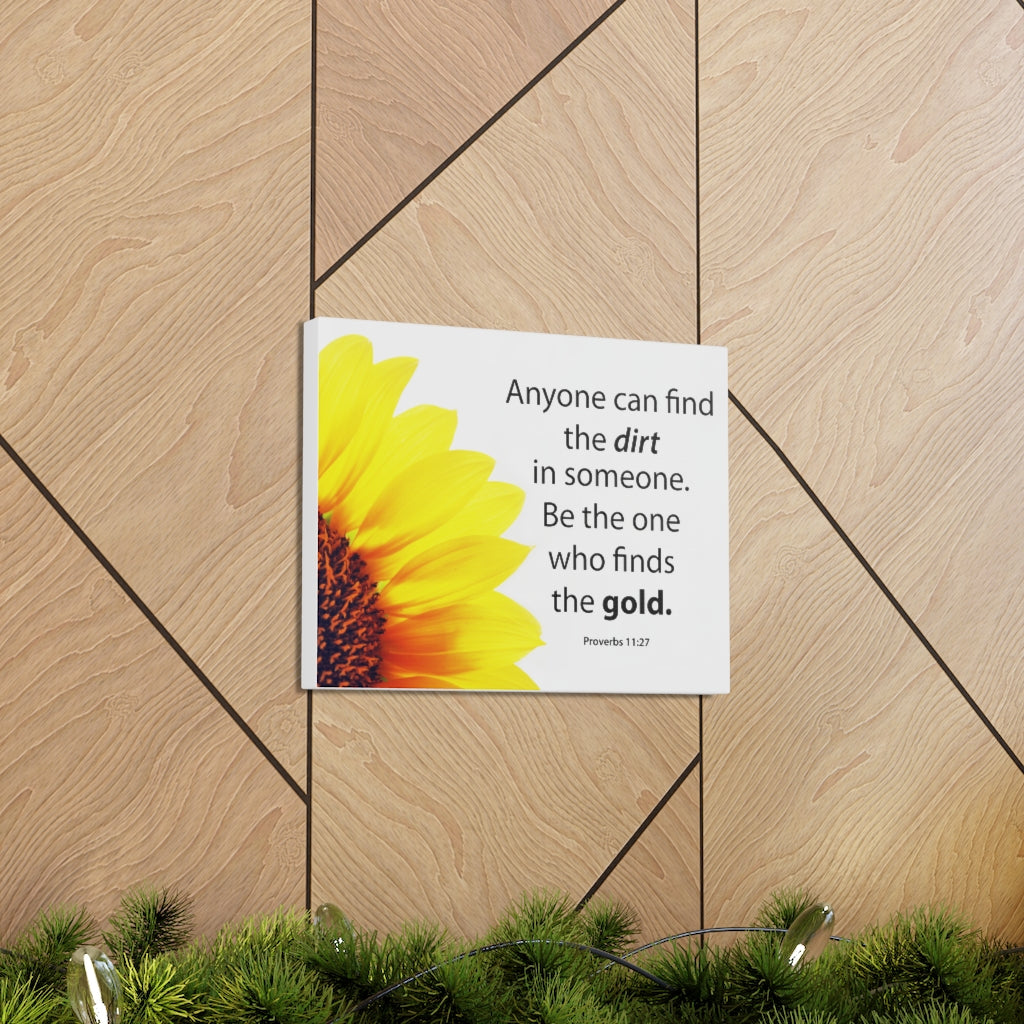 Scripture Walls Be The One Proverbs 11:27 Bible Verse Canvas Christian Wall Art Ready to Hang Unframed-Express Your Love Gifts