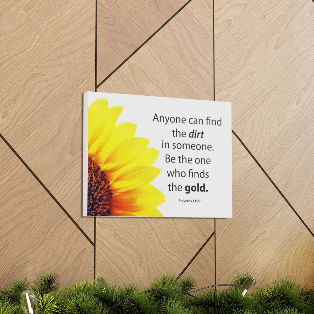 Scripture Walls Be The One Proverbs 11:27 Bible Verse Canvas Christian Wall Art Ready to Hang Unframed-Express Your Love Gifts