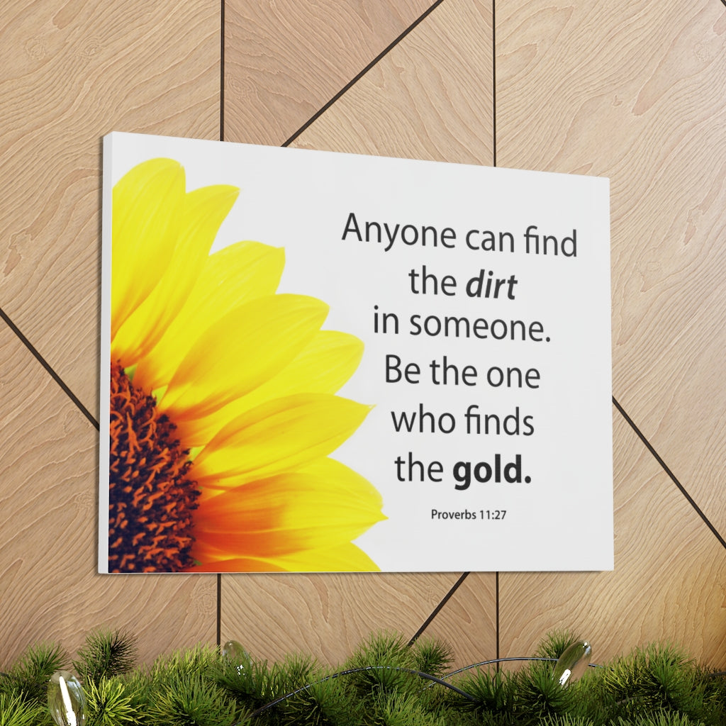 Scripture Walls Be The One Proverbs 11:27 Bible Verse Canvas Christian Wall Art Ready to Hang Unframed-Express Your Love Gifts