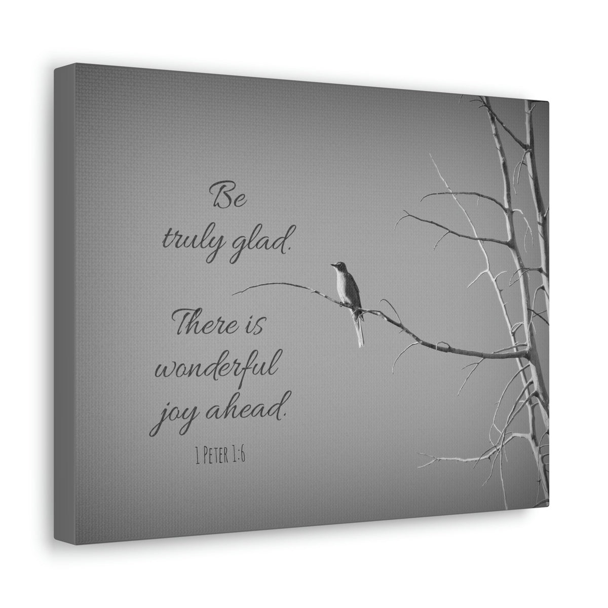 Scripture Walls Be Truly Glad 1 Peter 1:6 Bible Verse Canvas Christian Wall Art Bible Verse Print Ready To Hang Unframed-Express Your Love Gifts