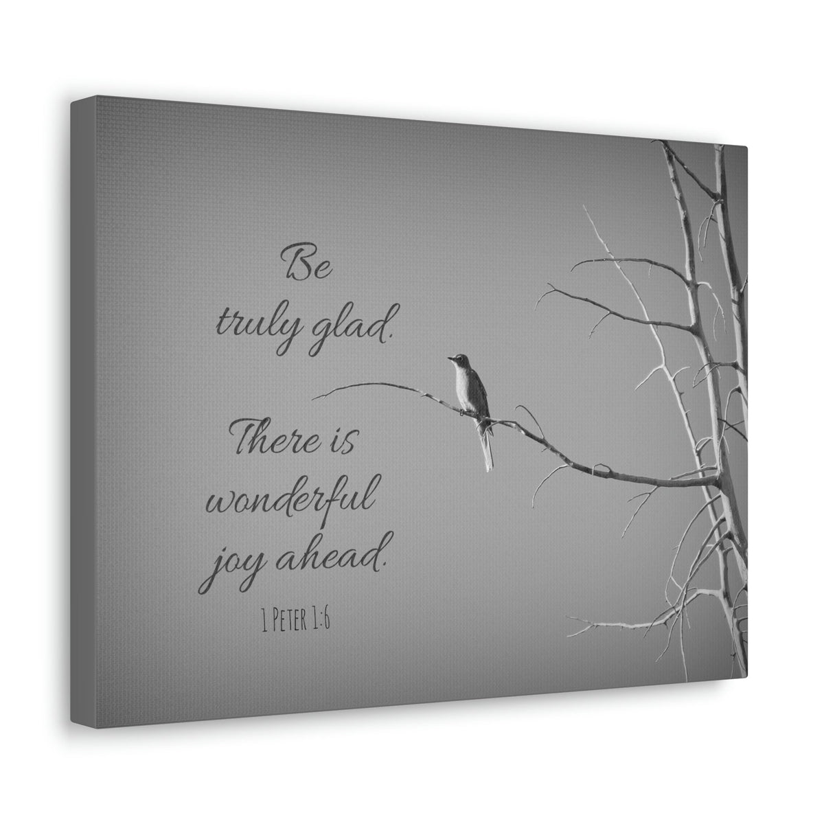 Scripture Walls Be Truly Glad 1 Peter 1:6 Bible Verse Canvas Christian Wall Art Bible Verse Print Ready To Hang Unframed-Express Your Love Gifts