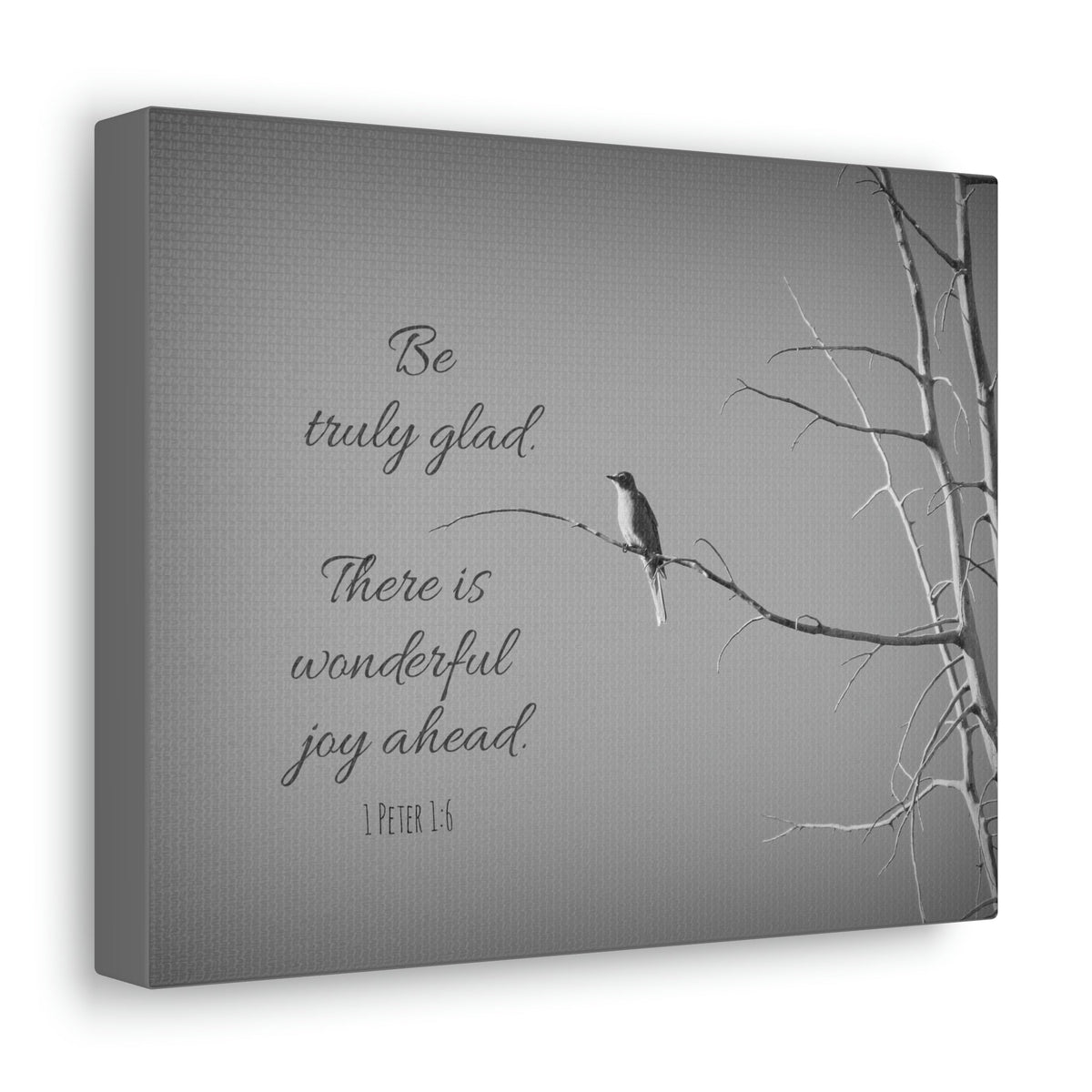 Scripture Walls Be Truly Glad 1 Peter 1:6 Bible Verse Canvas Christian Wall Art Bible Verse Print Ready To Hang Unframed-Express Your Love Gifts