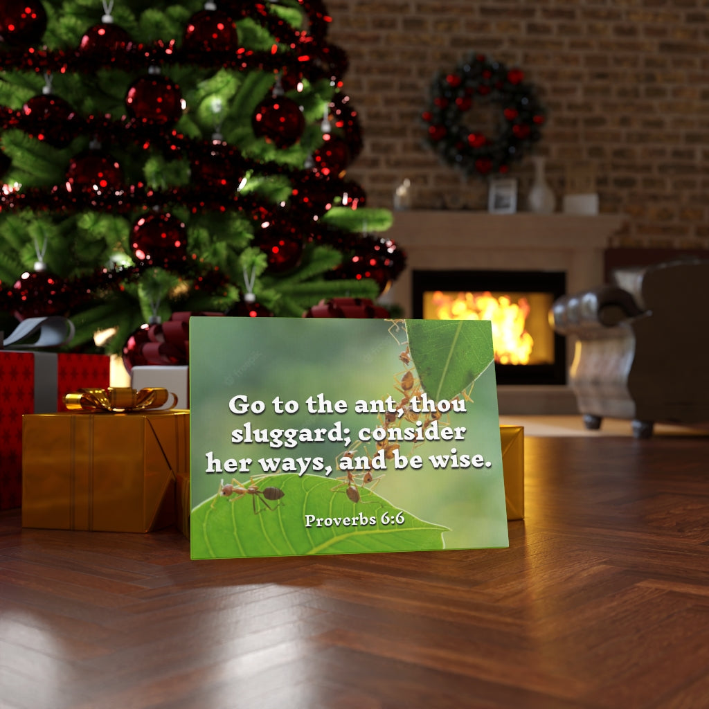 Scripture Walls Be Wise Proverbs 6:6 Bible Verse Canvas Christian Wall Art Ready to Hang Unframed-Express Your Love Gifts