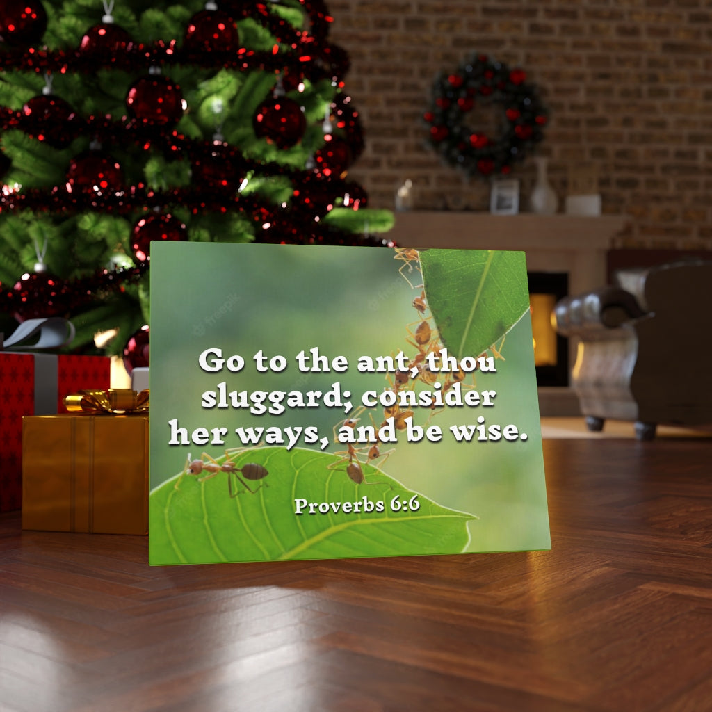 Scripture Walls Be Wise Proverbs 6:6 Bible Verse Canvas Christian Wall Art Ready to Hang Unframed-Express Your Love Gifts