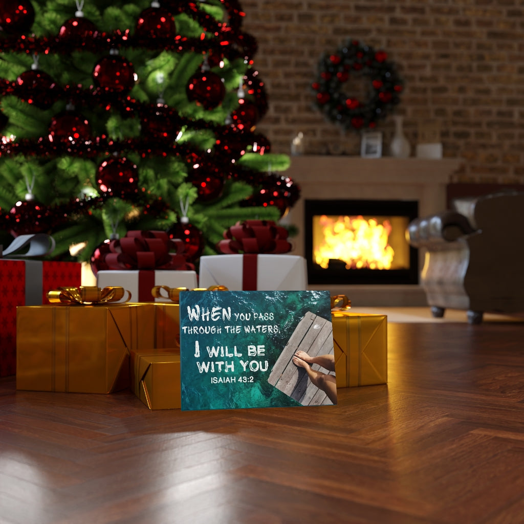 Scripture Walls Be With You Isaiah 43:2 Bible Verse Canvas Christian Wall Art Ready to Hang Unframed-Express Your Love Gifts