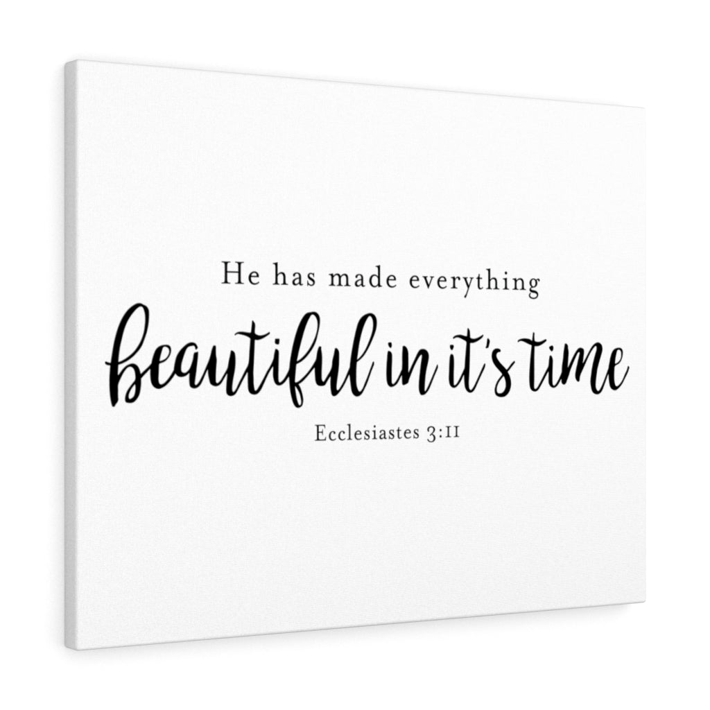 Scripture Walls Beautiful In It's Time Ecclesiastes 3:11 Christian Wall Art Bible Verse Print Ready To Hang Unframed-Express Your Love Gifts